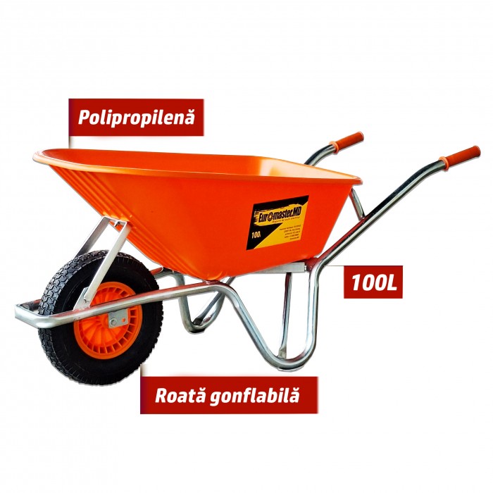 Тачка с надувным колесом EuromasterMD WB6415P – Тачки