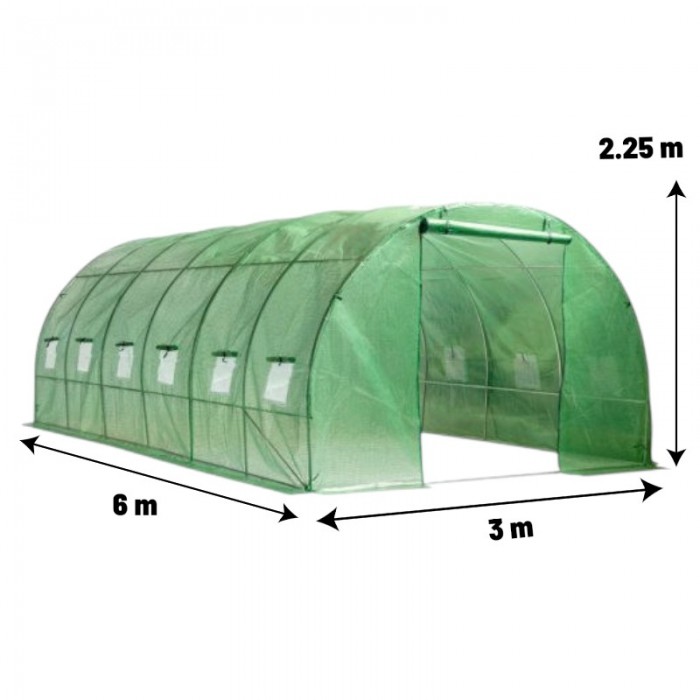 Seră de grădină Demetra 8×3×2,25 m, folie 200 g/m², țeavă 26 mm