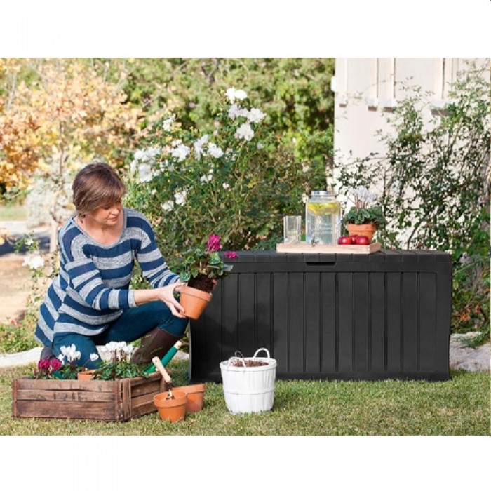 Ящик садовый для хранения Keter Marvel Plus Storage Box 270L Anthracite (230417) – Ящики садовые для хранения