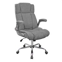 Офисное кресло Deco BX-3702 Серое тканевое