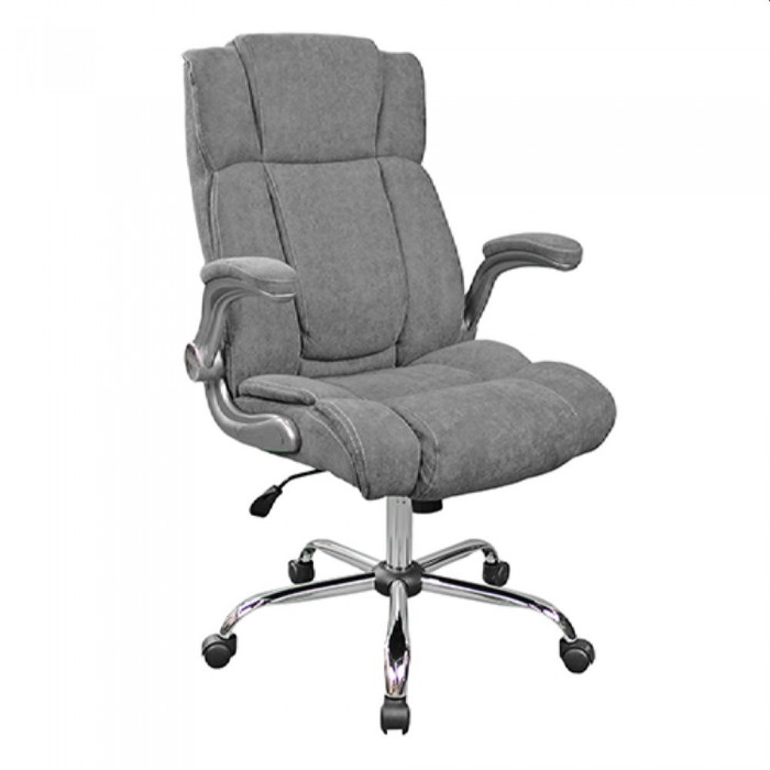 Офисное кресло Deco BX-3702 Серое тканевое – Кресла офисные