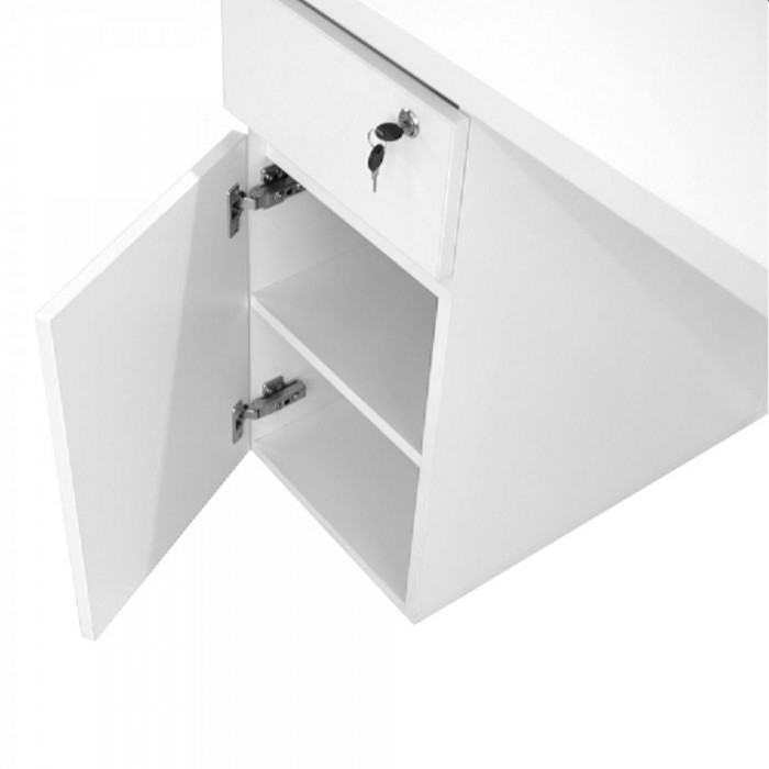 Настольный стол Deco 1200x600 белый+рама Белая – Столы офисные