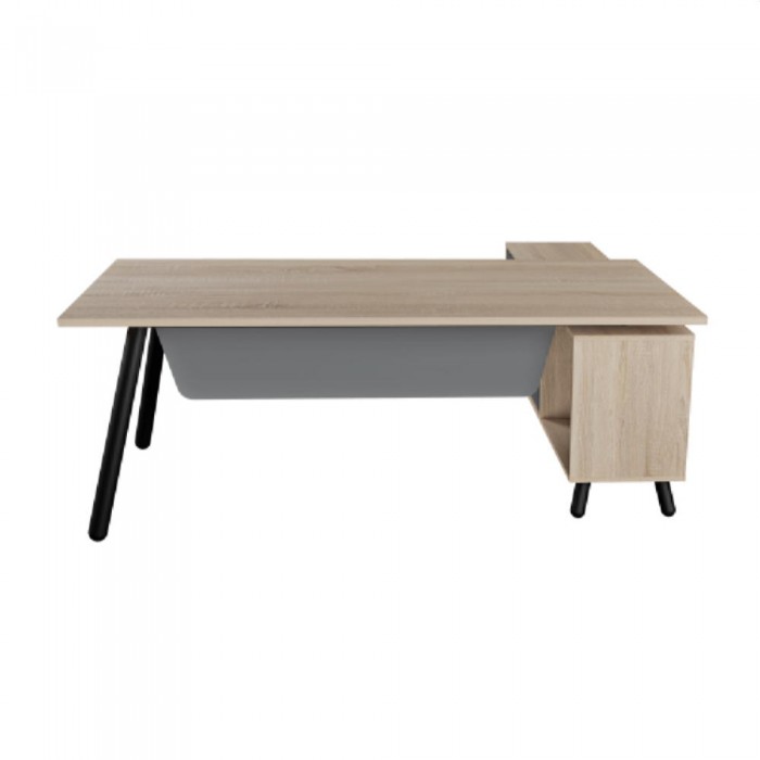 Настольный стол со встроенным ящиком слева Deco Fusion 2000x800-1550x400 – Столы офисные