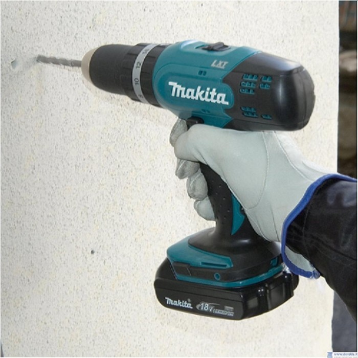 Дрель-шуруповерт с аккумулятором и ударом Makita DHP343SYE – Шуруповерты