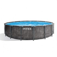 Piscină Intex Carcas GreyWood Premium 26742 cu cadru