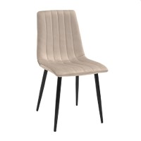 Scaun Deco DC-90P N9, catifea bej cu picioare negre