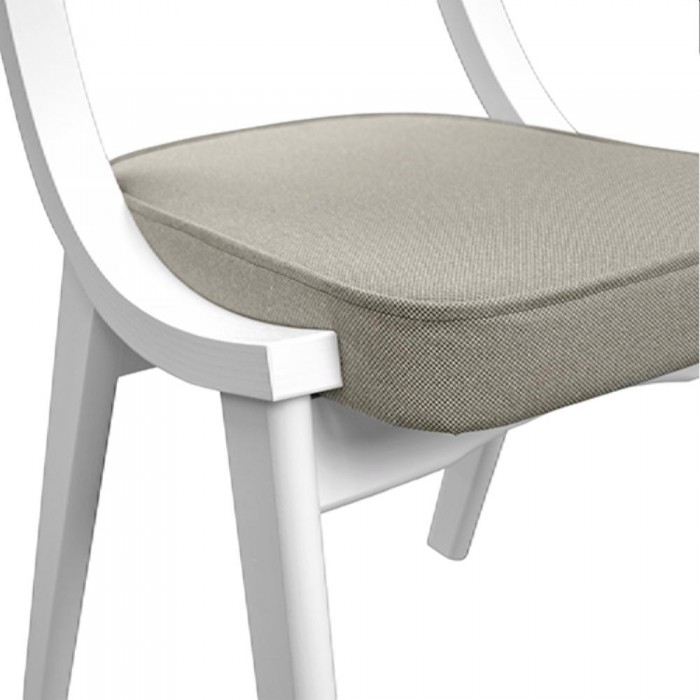 Scaun decorativ Diran Stofa Ambrella 09 cu picioare albe – Scaune