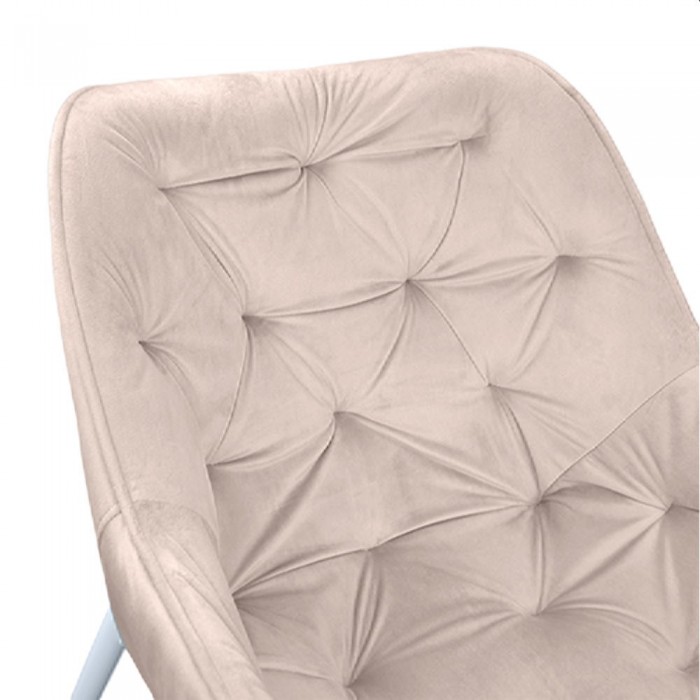 Декоративный стул Lotus Velvet Capucino HLR-7+белые ножки – Стулья