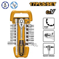 Set chei tubulare Ingco HKTS12171