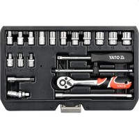 Набор торцевых ключей Yato YT14491 с трещоткой