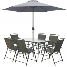 Набор стола и стульев для сада Saska Garden Garden Set Gray