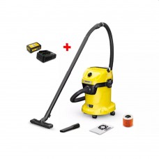 Пылесос промышленный с аккумулятором Karcher WD3-18 V-17-20+ комплект (1.628-550.01)