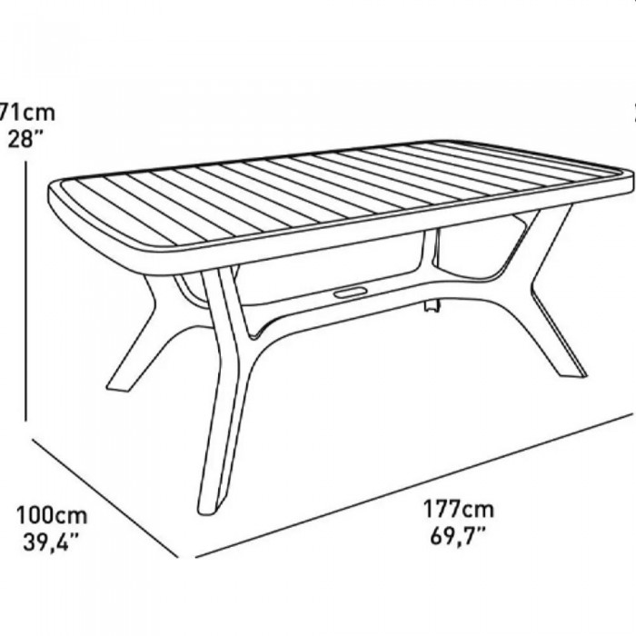 Стол садовый Keter Baltimore Graphite (228342) – Столы садовые