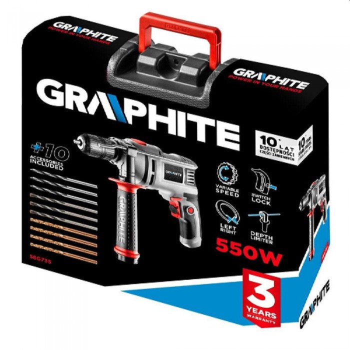Mașină de găurit cu impact Graphite 58G735 – Mașini de găurit