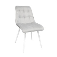Scaun decorativ Capella alb gri