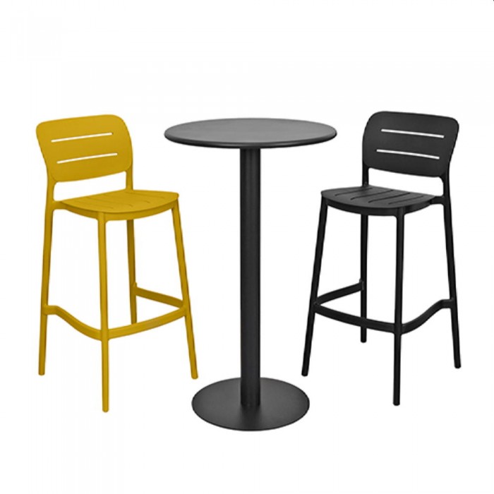 Садовый барный стул Deco Bar Helix черный – Стулья садовые