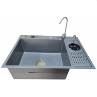 Chiuvetă de bucătărie Backer Drye 680-45019, gri titan