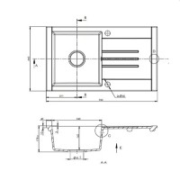 Chiuveta de bucatarie Sandonna Arona 760, alba