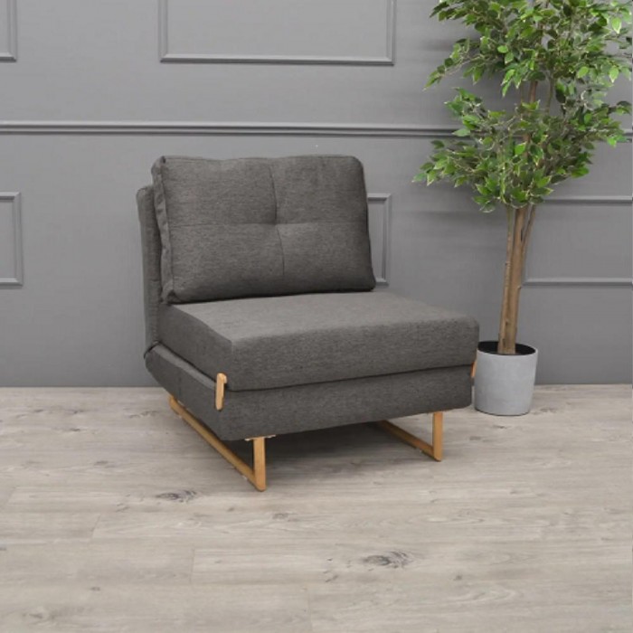 Раскладное кресло Deco LM-105 темно-серое (80 см) – Кресла офисные
