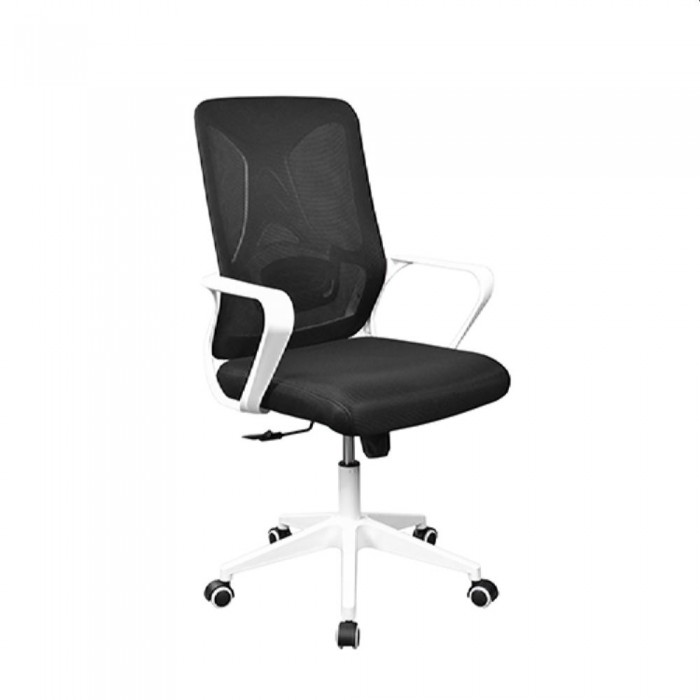 Офисное кресло Deco F-20141 A Черное сиденье+белая рама – Кресла офисные