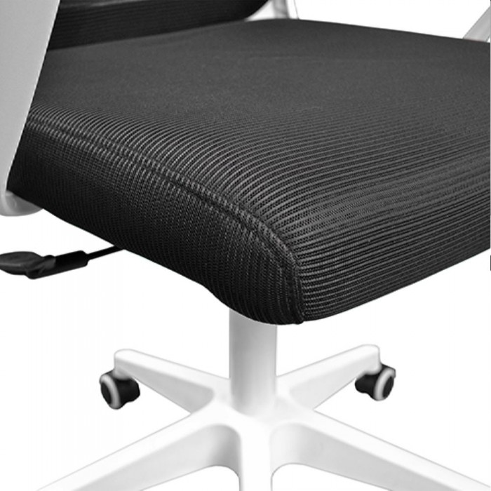 Офисное кресло Deco F-20141 A Черное сиденье+белая рама – Кресла офисные