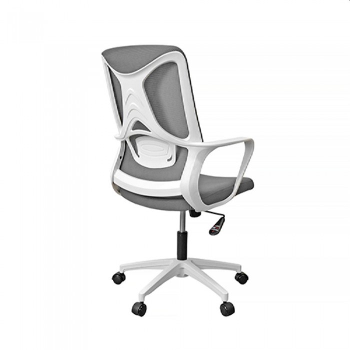 Офисное кресло Deco F-20141 A серое сиденье+белая рама – Кресла офисные