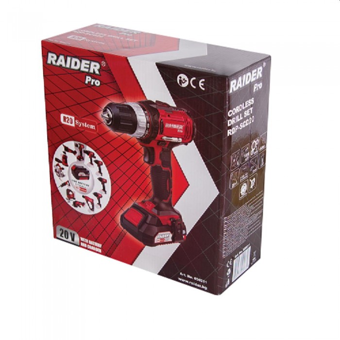 Șurubelniță fără fir Raider RDP-SCD20 (set) – Șurubelnițe