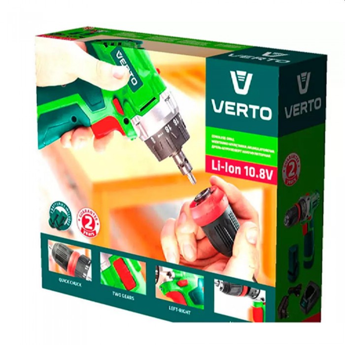 Шуруповерт аккумуляторный ударный Verto 50G273 – Шуруповерты