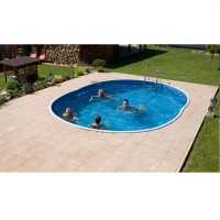 Piscină cu cadru metalic Azuro 404DL, 5,5 x 3,7 x 1,2 m (3APM0122)