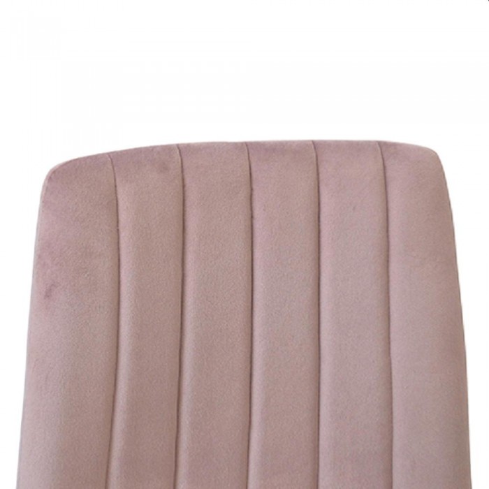 Scaun Deco DC-90P N25 catifea pudră + picioare albe – Scaune