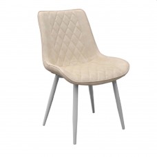 Стул Deco Hans Бежевый PU Cosy 15+белые ножки