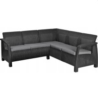 Набор стола и дивана для сада Keter Corfu Relax Graphite (241726)