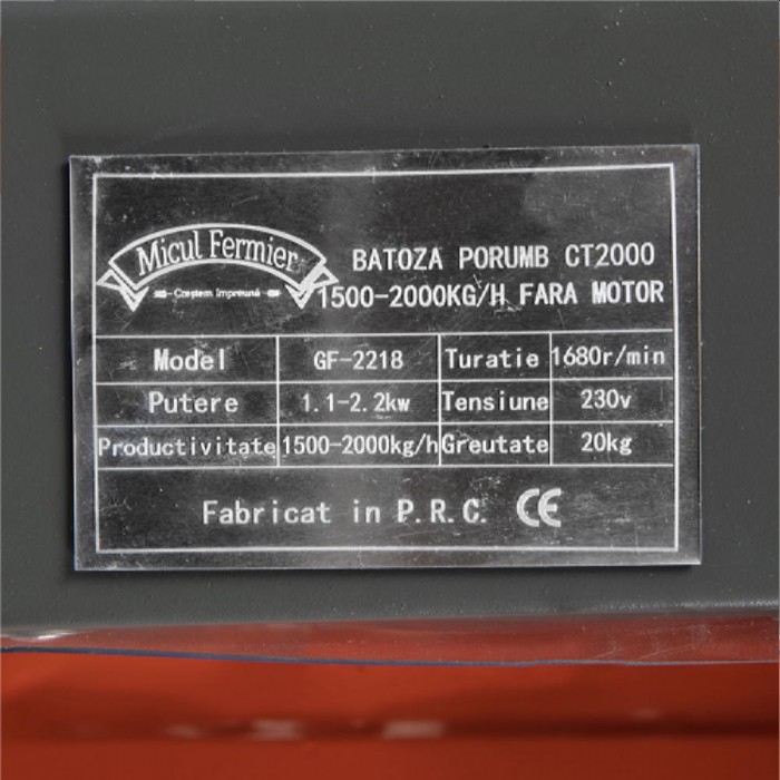 Combină de recoltat porumb Little Farmer CT2000 – Separator de porumb