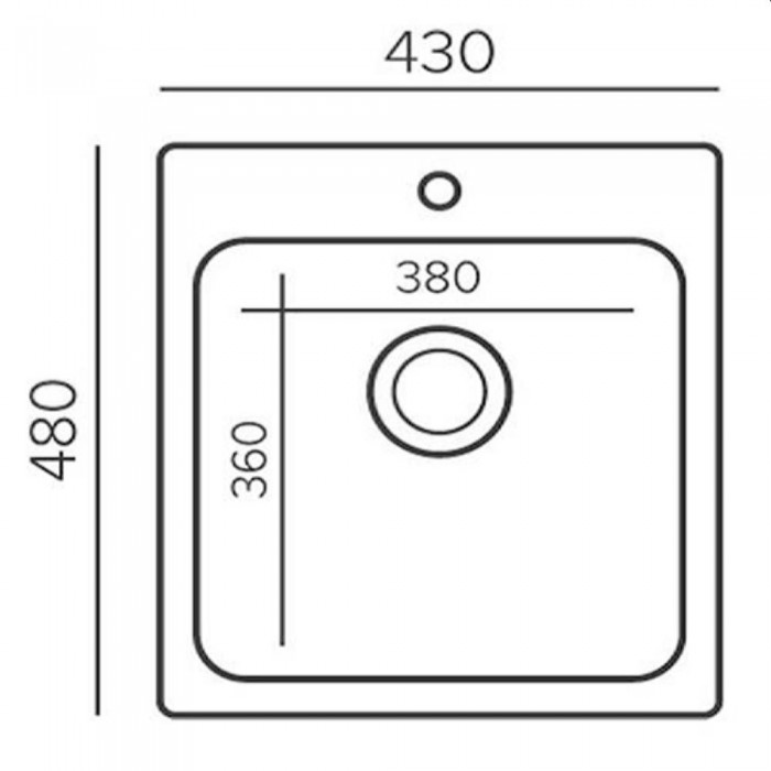 Раковина кухонная Торнадо КВАРЦ S430 WH – Мойки кухонные