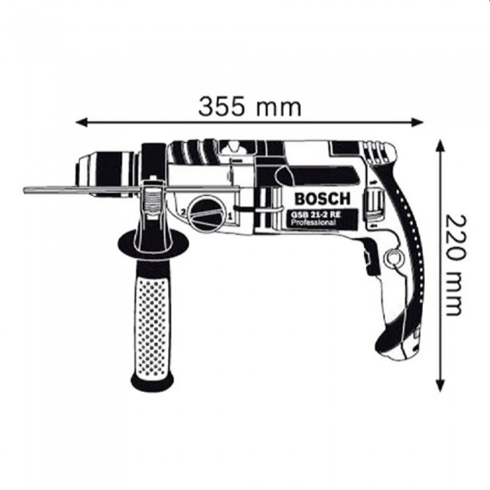 Mașină de găurit cu impact Bosch GSB 21-2 RE PROF – Mașini de găurit