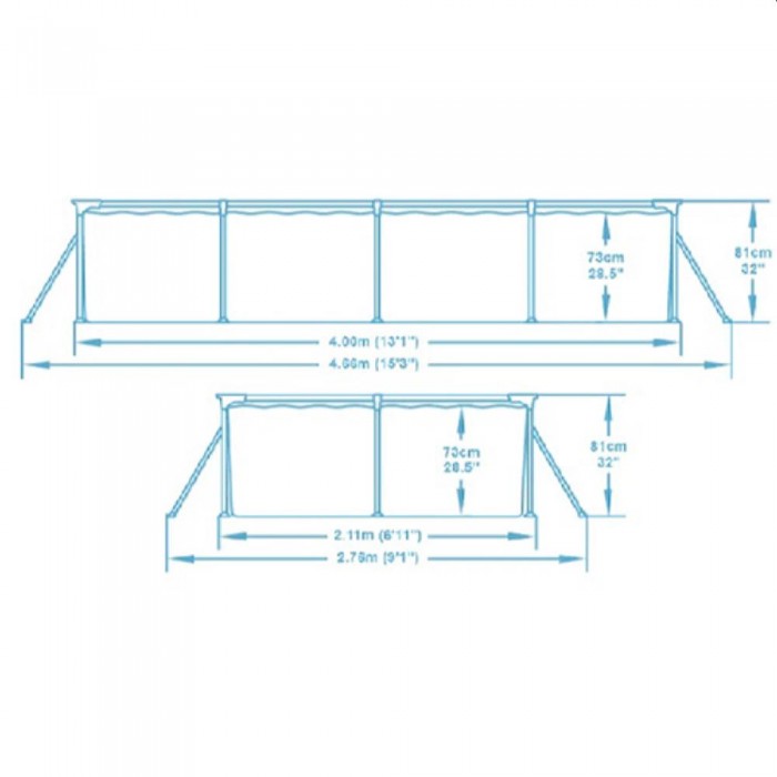Piscină Bestway Metal Steel Pro 56405BW cu cadru – Piscine