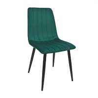 Стул Deco DC-90P N56 Бархатный зеленый+черные ножки