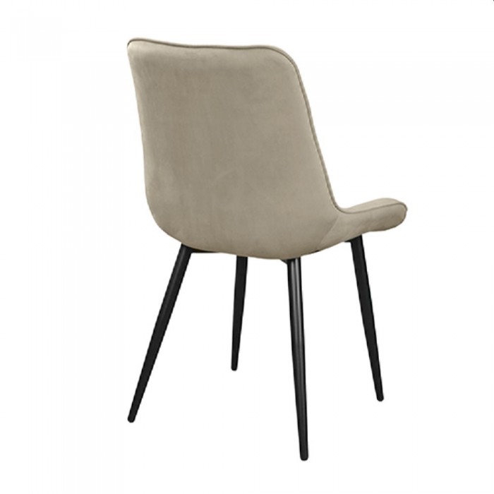 Fotoliu decorativ Hans Velvet Camel HLR9 cu picioare negre – Scaune