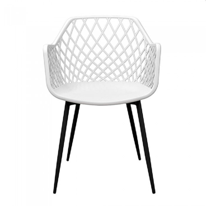 Садовый стул Deco SL-7019 белый+черные ножки – Стулья садовые