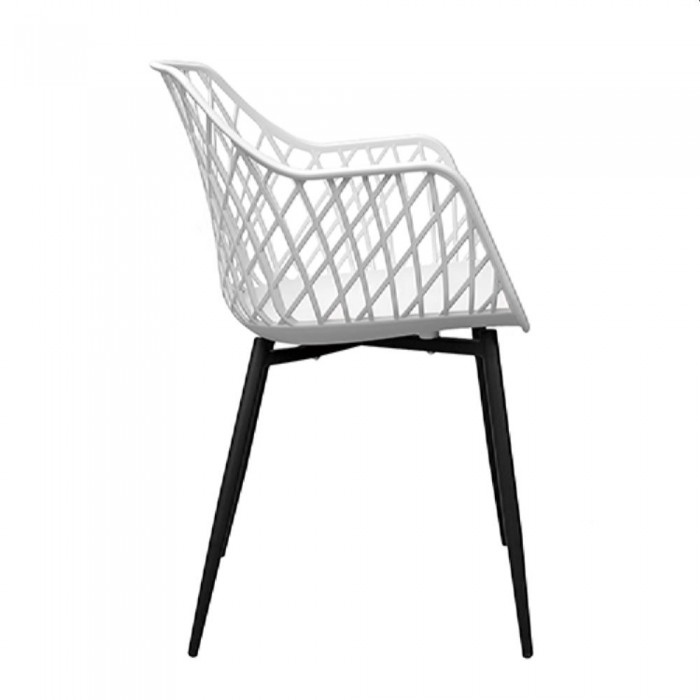 Садовый стул Deco SL-7019 белый+черные ножки – Стулья садовые