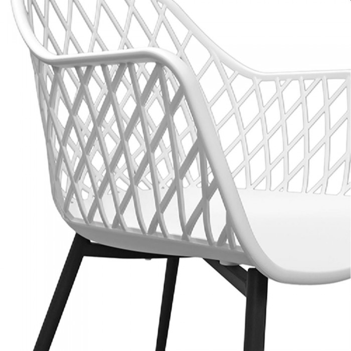 Садовый стул Deco SL-7019 белый+черные ножки – Стулья садовые