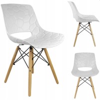Scaun scandinav Jumi Lars SD-939677, alb