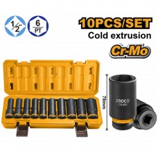 Набор ударных трубчатых ключей Ingco HKISSD12102L