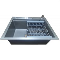 Chiuvetă de bucătărie Backer Basic 650-45031, gri titan