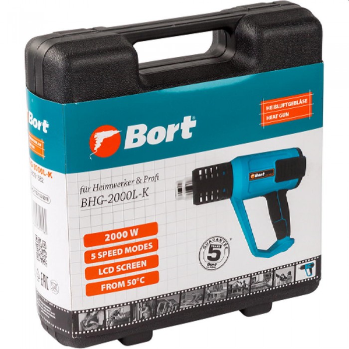Строительный фен Bort BHG-2000L-K – Фены строительные