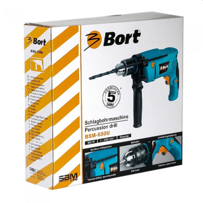 Mașină de găurit/șurubelniță cu impact Bort BSM-650U – Mașini de găurit