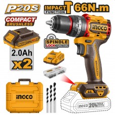 Mașină de găurit/șurubelniță cu impact fără fir Ingco CIDLI20668