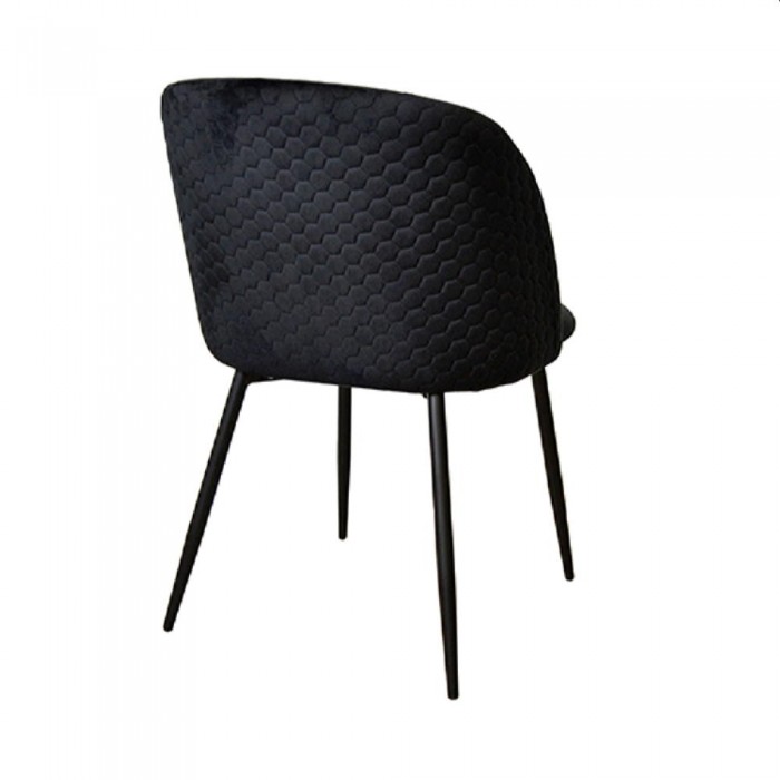 Scaun decorativ Spectre, negru, HLR66, cu picioare negre – Scaune
