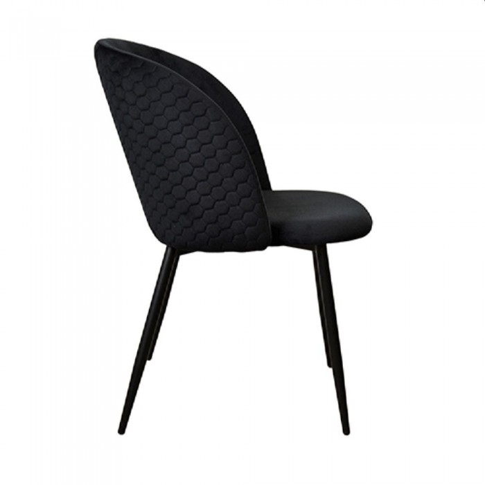 Scaun decorativ Spectre, negru, HLR66, cu picioare negre – Scaune