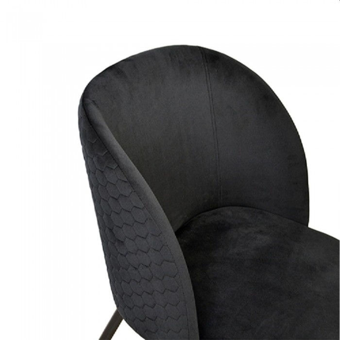 Scaun decorativ Spectre, negru, HLR66, cu picioare negre – Scaune